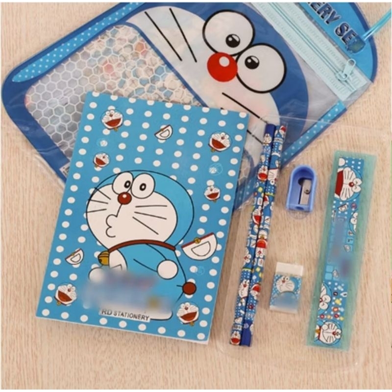 

Paket Alat Tulis Set 6 in 1 Stationary Set Study Set Anak Karakter