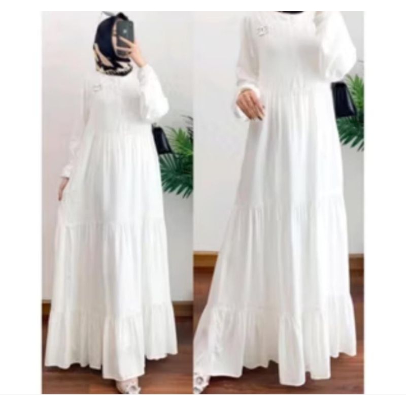 Hanum Dress Premium / Cassandra / Dress Rayon / Gamis Hanum Busui / Gamis Susun / Gamis Polos