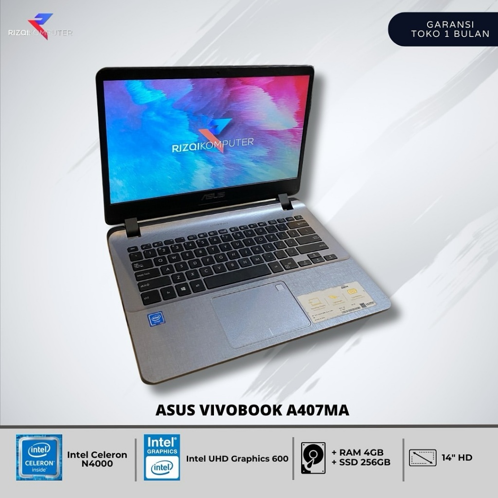 Asus VivoBook A407MA  Intel Celeron N4000 Ram 4GB SSD 256GB sby bangh