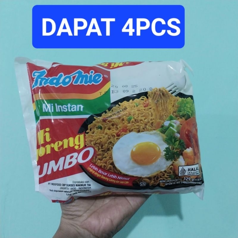 

INDOMIE GORENG JUMBO DAPAT 4 PCS