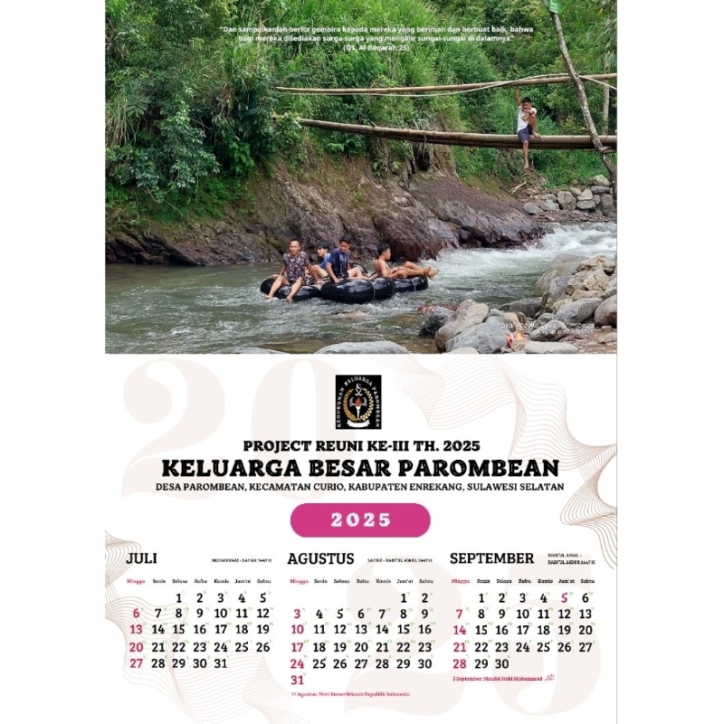 

KALENDER 2025 PROJECT REUNI KELUARGA BESAR PAROMBEAN