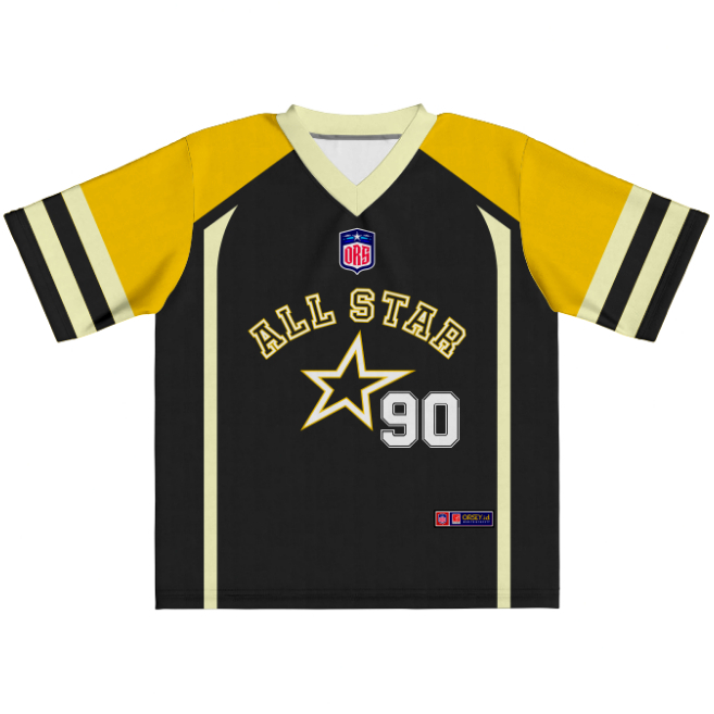 OUR JERSEY NAMA DAN NOMOR / JERSEY ALL STAR BLACK YELLOW 90/ Jersey Streetwear / Jersey Vintage / Re