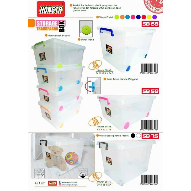 BOX KONTAINER TRANSPARAN/BENING