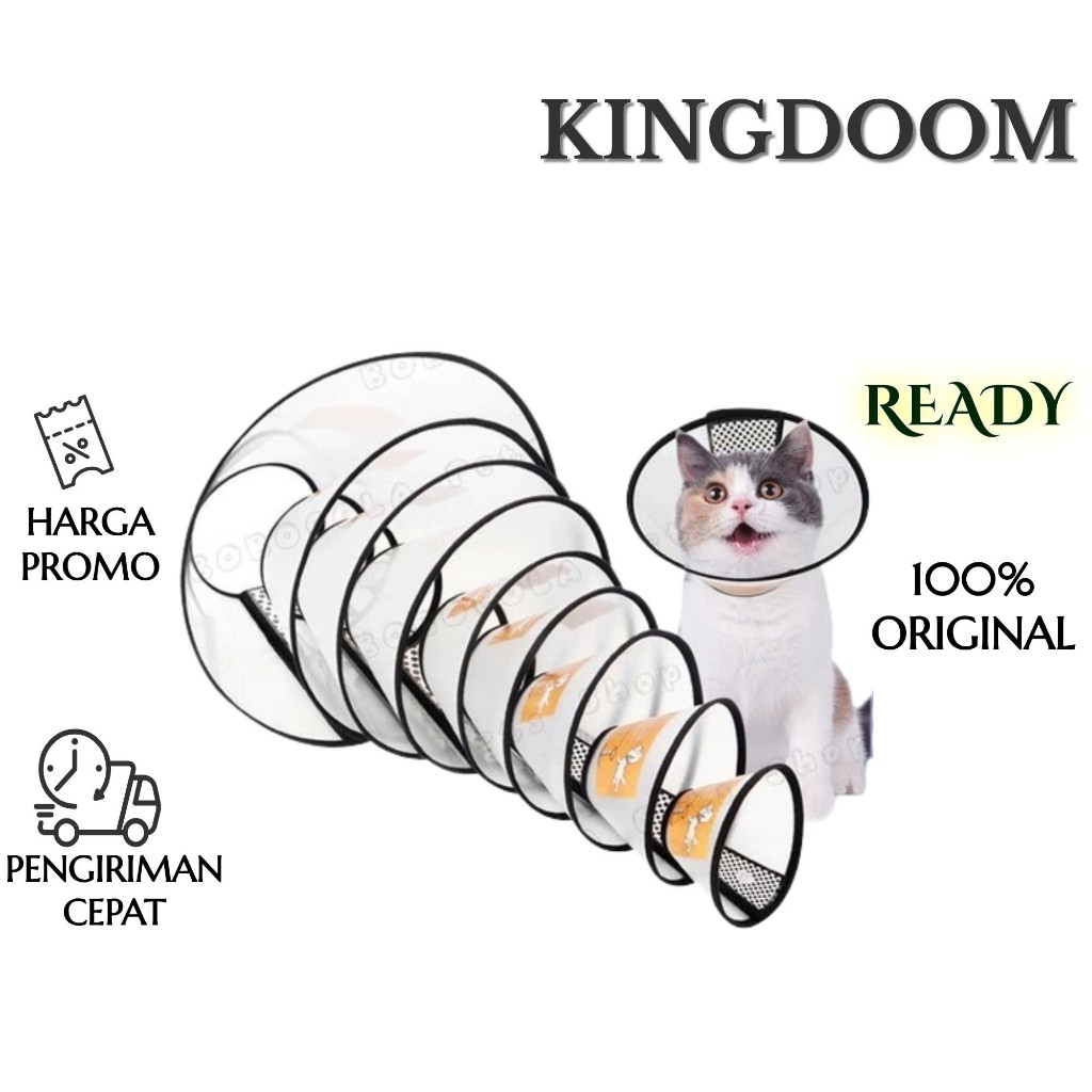 Collar Kucing Leher Kucing Anti Jilat Corong Kucing Collar Anjing Jumbo Pet Collar Neck Accessories