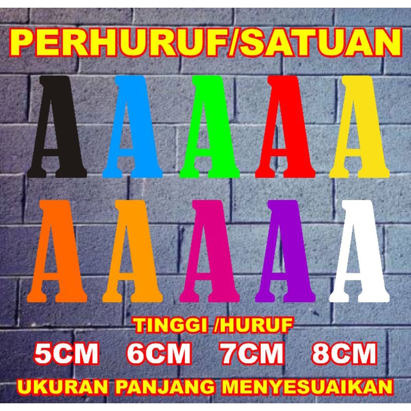stiker cutting sticker custom huruf buat kaca gerobak jualan,kaca etalase dll