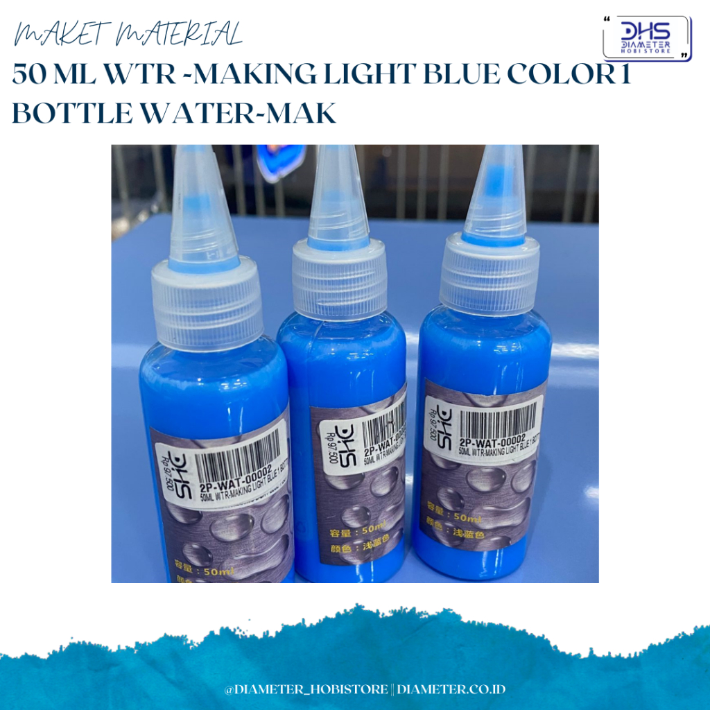

WARNA MAKING LIGHT BLUE 1 BOTTLE 50 ML WATER MAK