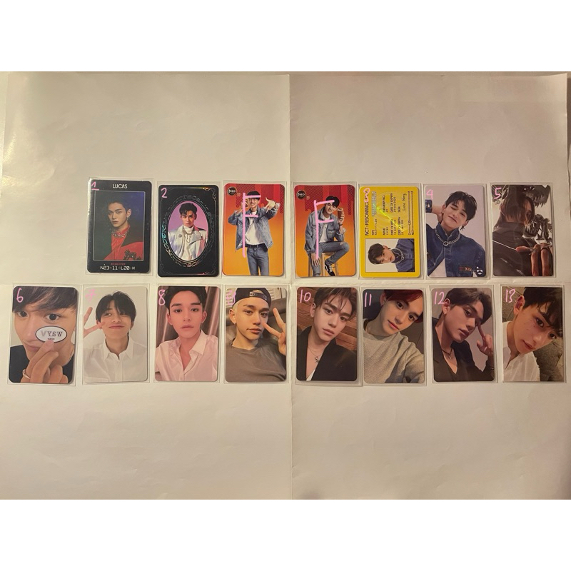 wayv lucas photocard pc poca resonance renegade cashbee sticker holiday totm our home kick back moon