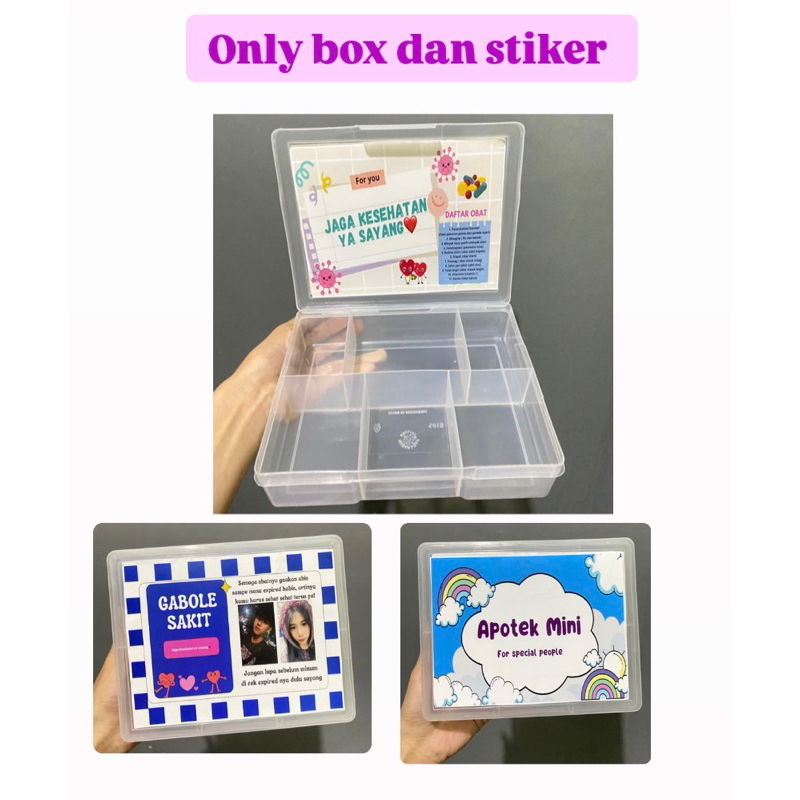 

Box dan stiker apotek mini gift ideas untuk pacar bisa custom desain terima jadi tinggal isi obat