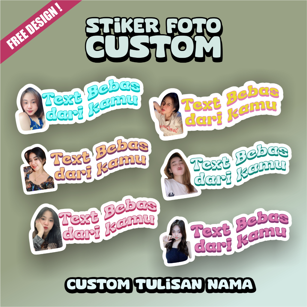 

STIKER FOTO NAMA CUSTOM BISA REQUEST BISA SATUAN