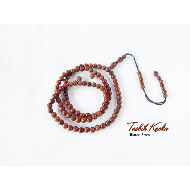 TASBIH KOKKA, Tasbih kayu kaukah, tasbih 99 butir, tasbih 5mm.