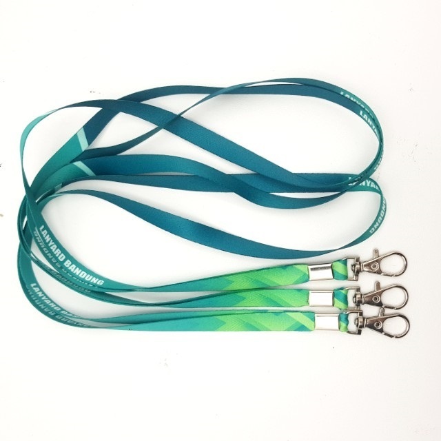 

lanyard print desain costem lebar 1cm tali id card printing sublim 2 sisi kalung custom desain print