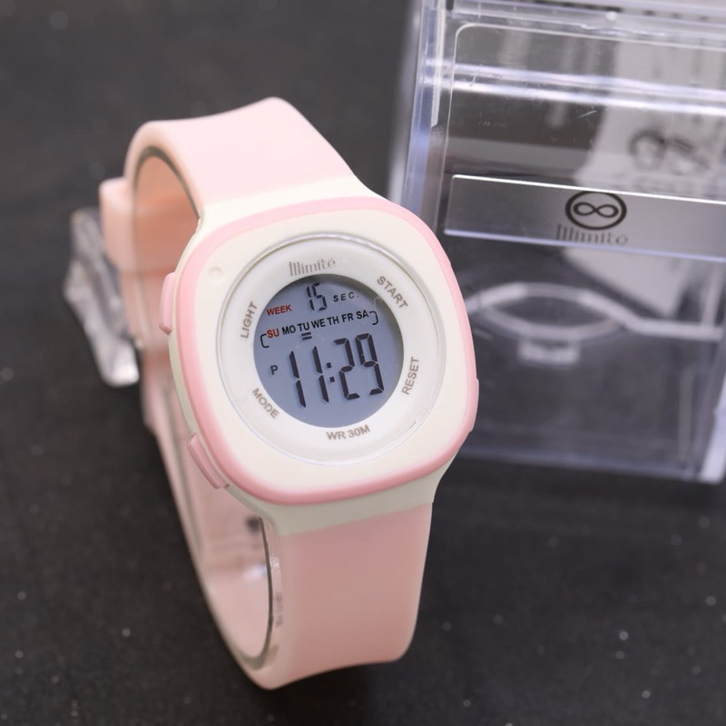 ( BISA COD ) Jam Tangan Wanita ILLIMITE Original Rubber Tali Karet Digital Jam Tangan Fashion Cewek