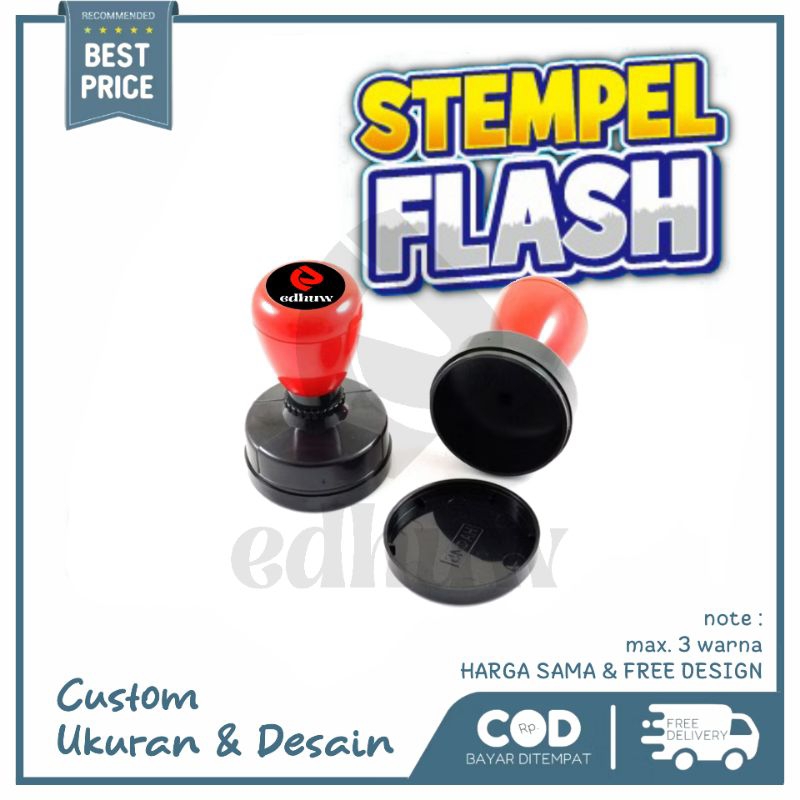 Custom Stempel Flash Bulat