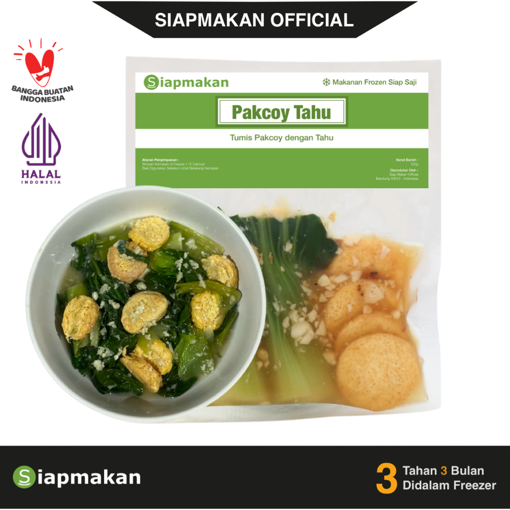 

Sayur Tumis Pakcoy Tahu Tofu Per Porsi Siap Makan