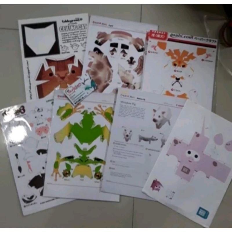 

Paper Craft 3D Cute Animal Print by Creative Park (Canon), Paper Box World, Eye Bear Tokyo Designs. Art paper & HVS For kids and beginner
