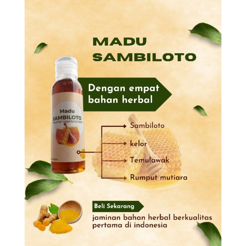 

Madu Sambiloto Dengan Empat Bahan Herbal Kelor Temulawak Sambiloto
