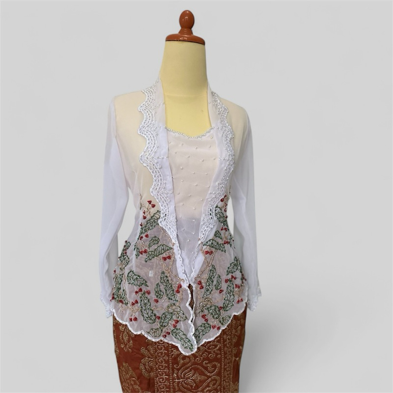 KEBAYA JADI BORDIR PUTIH FULL PAYET