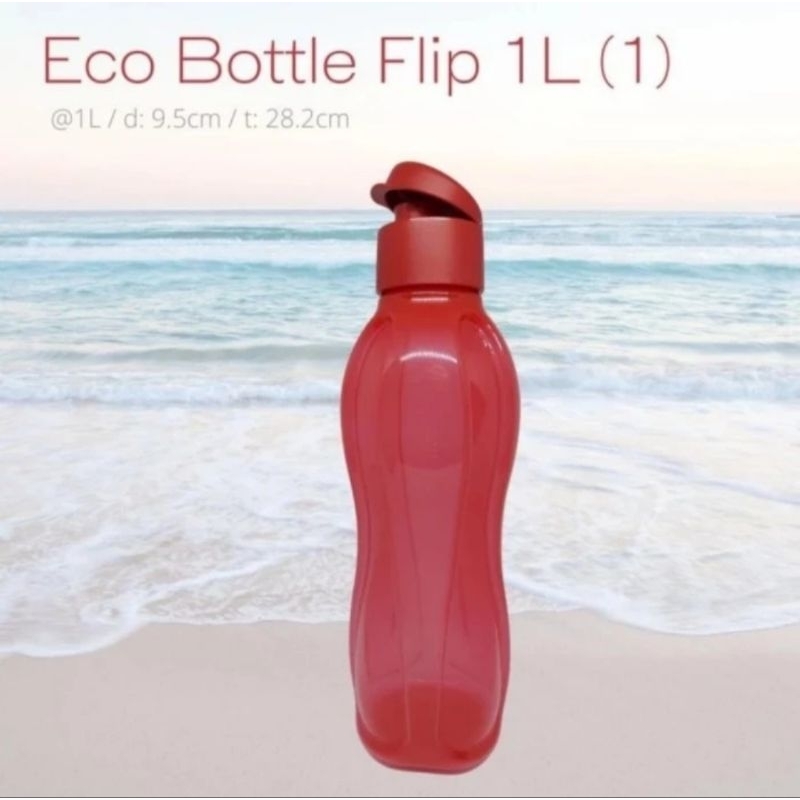 Tupperware Eco Bottle  Flip 1Liter Merah