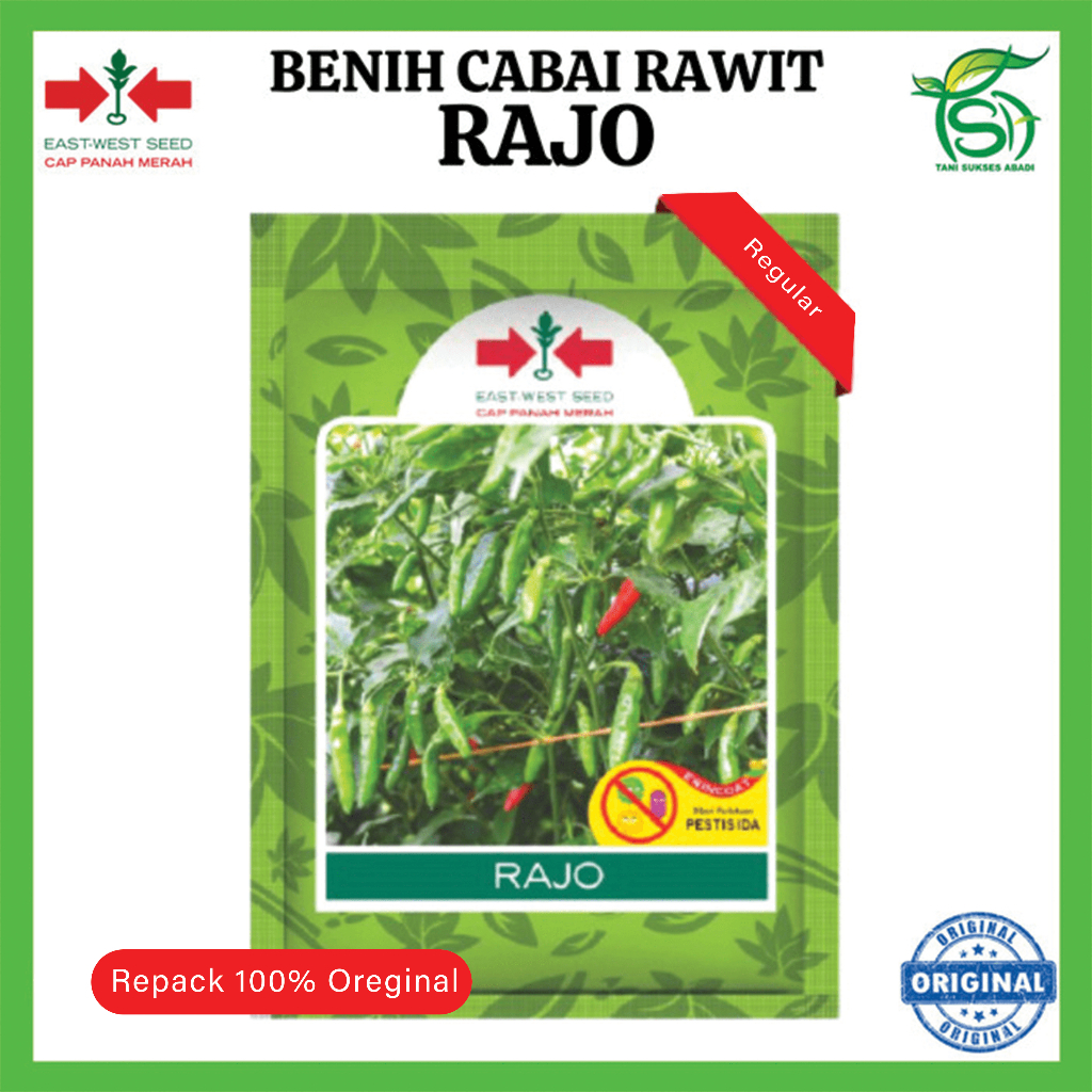 Benih Bibit - Cabe rawit Hijau ( Rajo ) Kualitas Unggulan Cap Panah Merah