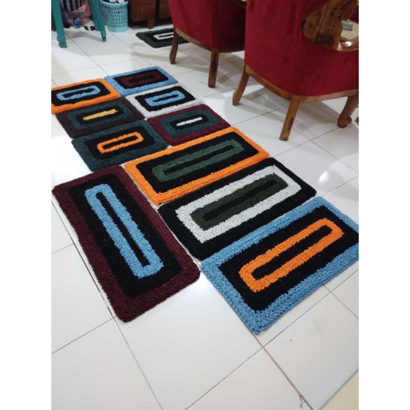 Keset lantai bahan perca panjang