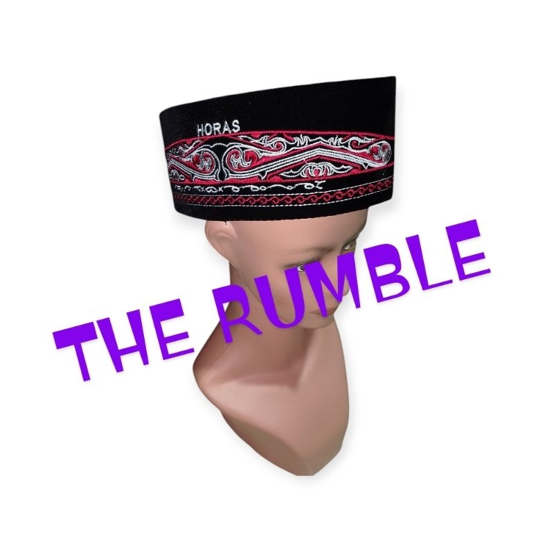 PECI SONGKOK BATIK BATAK GORGA FULL BORDIR