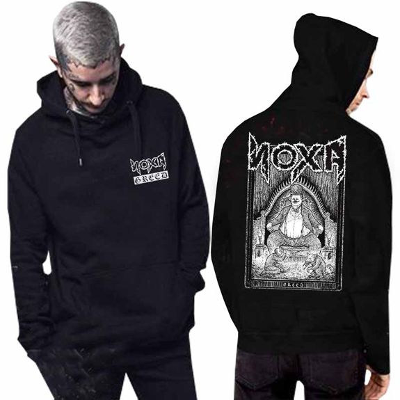 Sweater Noxa Greed Hoodie Hitam Casual Unisex Bahan Black Cotton Fleece | PULLOVER & ZIPPER | READY 
