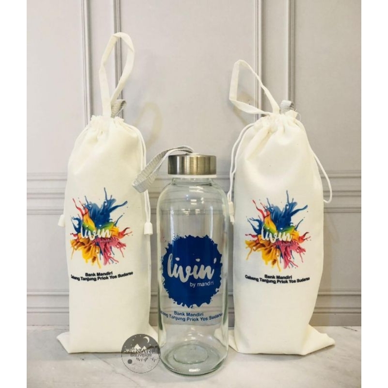 SOUVENIR TUMBLER BENING CUSTOM KEMASAN BLACU / SOUVENIR KANTOR / SOUVENIR WEDDING / SOUVENIR PERNIKA