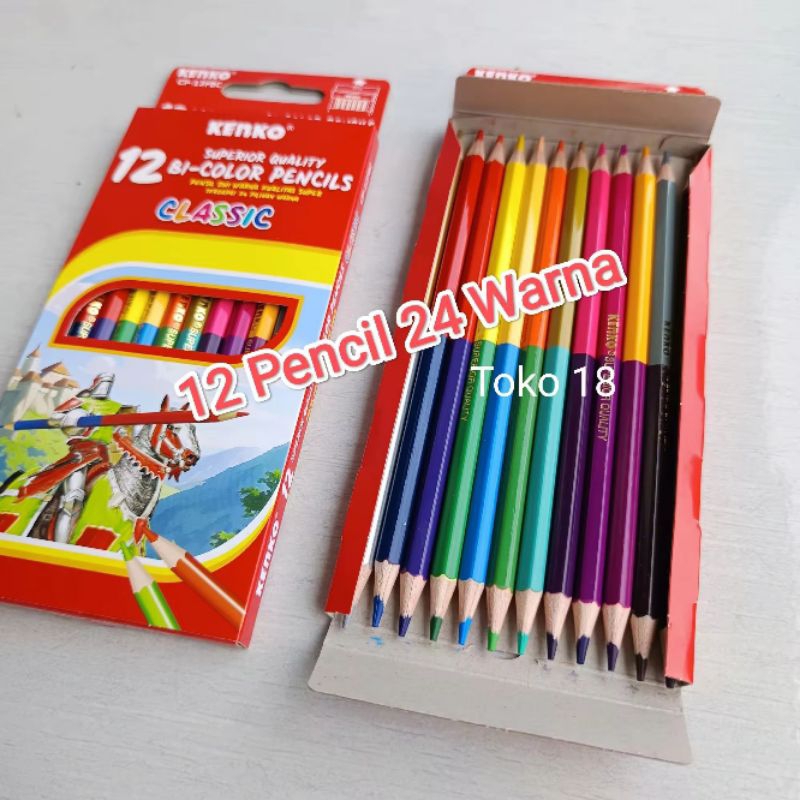 

Bi Colour Kenko 12 Pensil(Total 24 Warna)