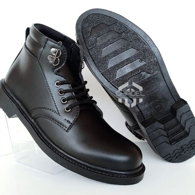rhc36 Sepatu pdh pria polri tni security satpam kilap doof