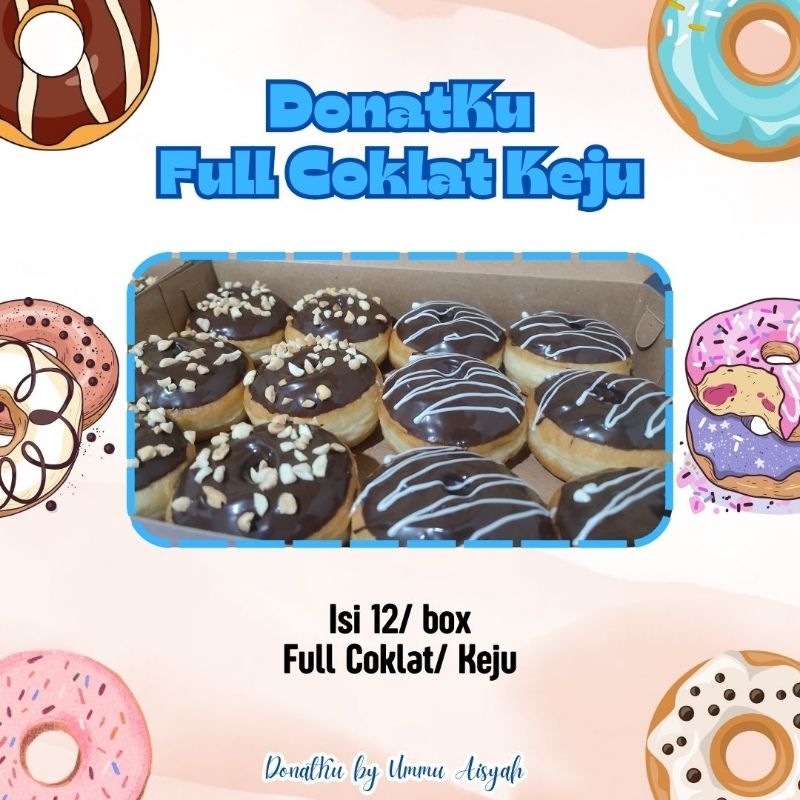 

Donat Glaze Isi 12 Full Coklat/ Keju