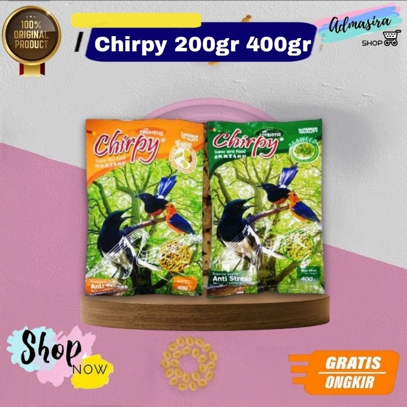 CHIRPY Mini Pelet 3 in 1 Formula Superior Pakan Burung Kacer murai anis