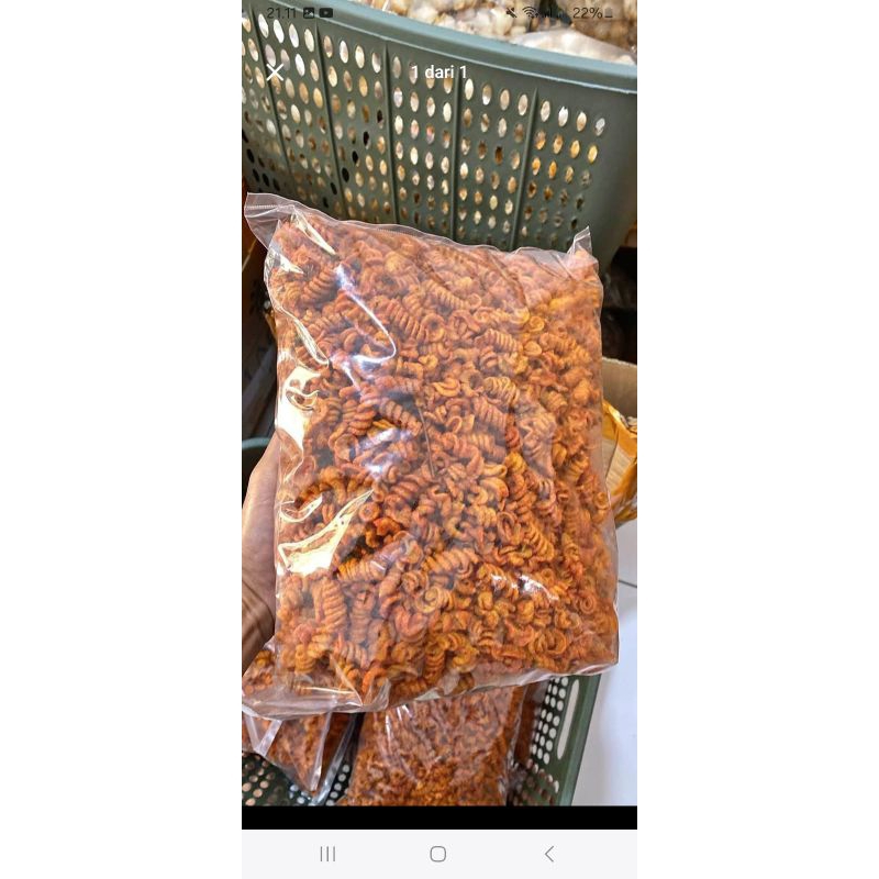 

makaroni spiral pedas daun jeruk
