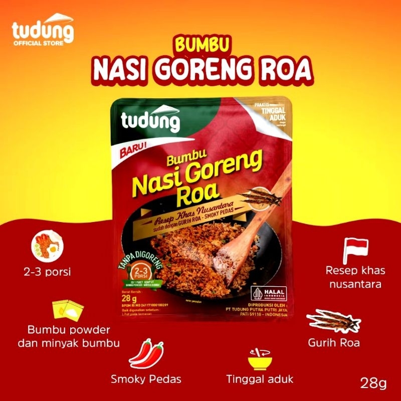 

Tudung Bumbu Nasi Goreng Roa/Nasi Goreng Tek Tek Instant 28Gr