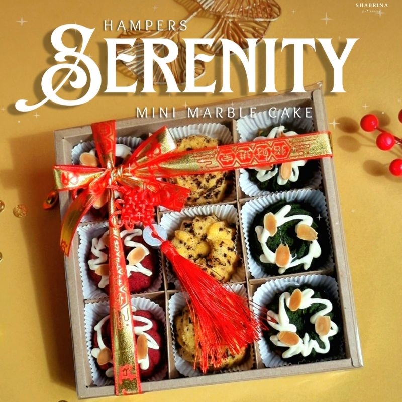 

(SERENITY) HAMPERS IMLEK MINI MARBLE CAKE ISI 9 PCS