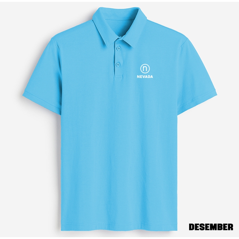 Cod..Kaos Polo Kerah Lengan Pendek Nevada Motif Putih Keren Pria Dan Wanita Dewasa