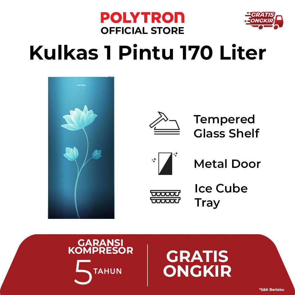 POLYTRON Kulkas 1 Pintu Metallic Series 170 liter PRB 179B