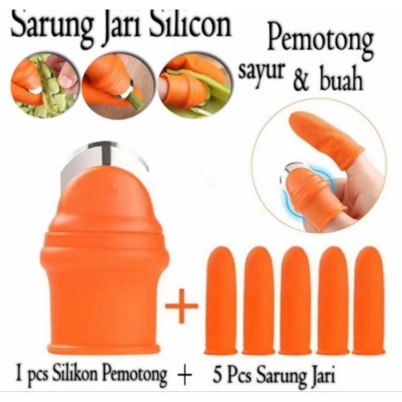 Sarung Jari Pemotong Silikon Jempol Pisau Pengupas Serbaguna