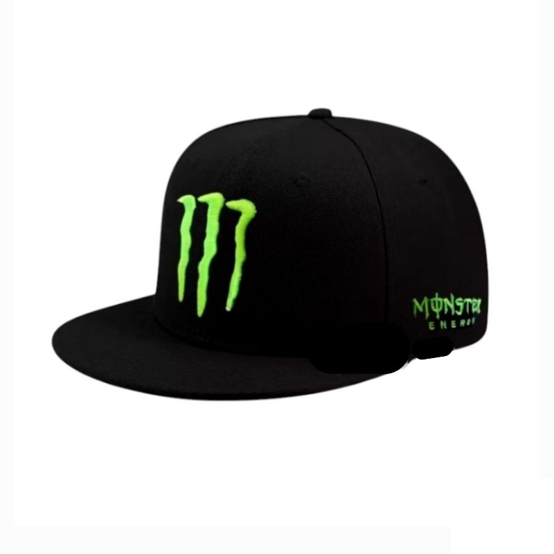 topi snapback new arrival monster energi hijau stabilo