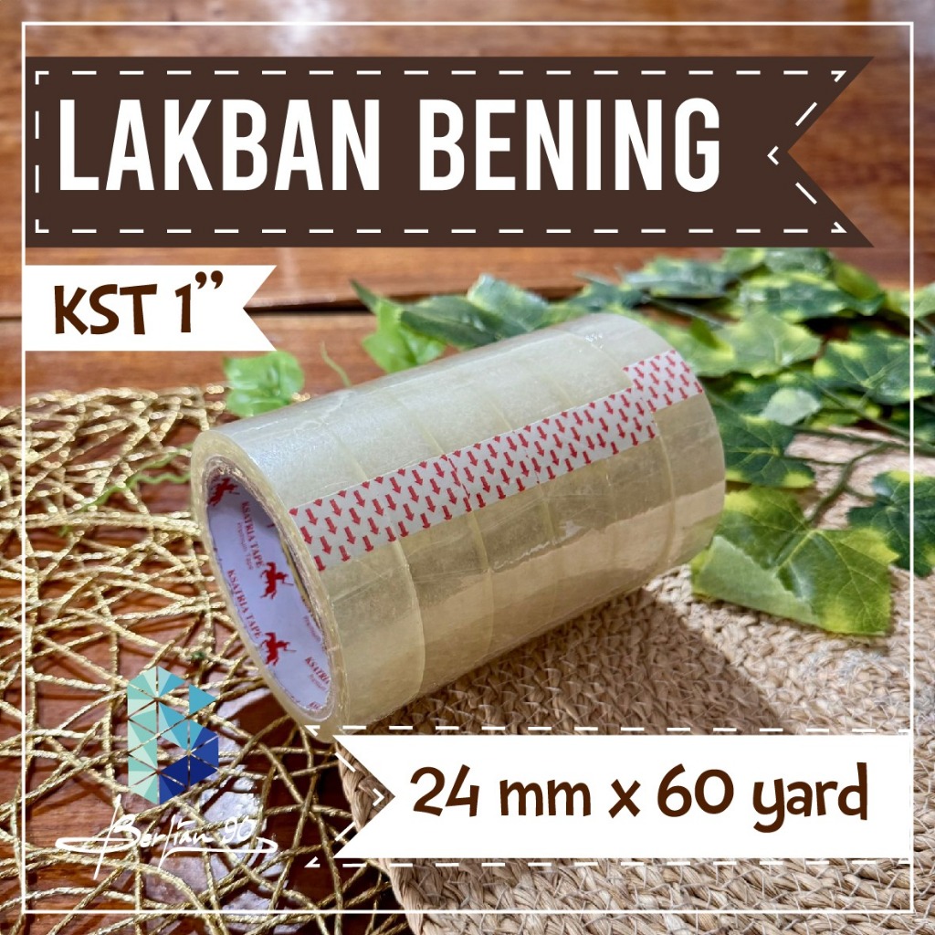 

H7Y Isolasi / Isolasi Kecil KST 1 Inch Bening / Selotip Lakban Bening Isi 12 Pcs Termurah