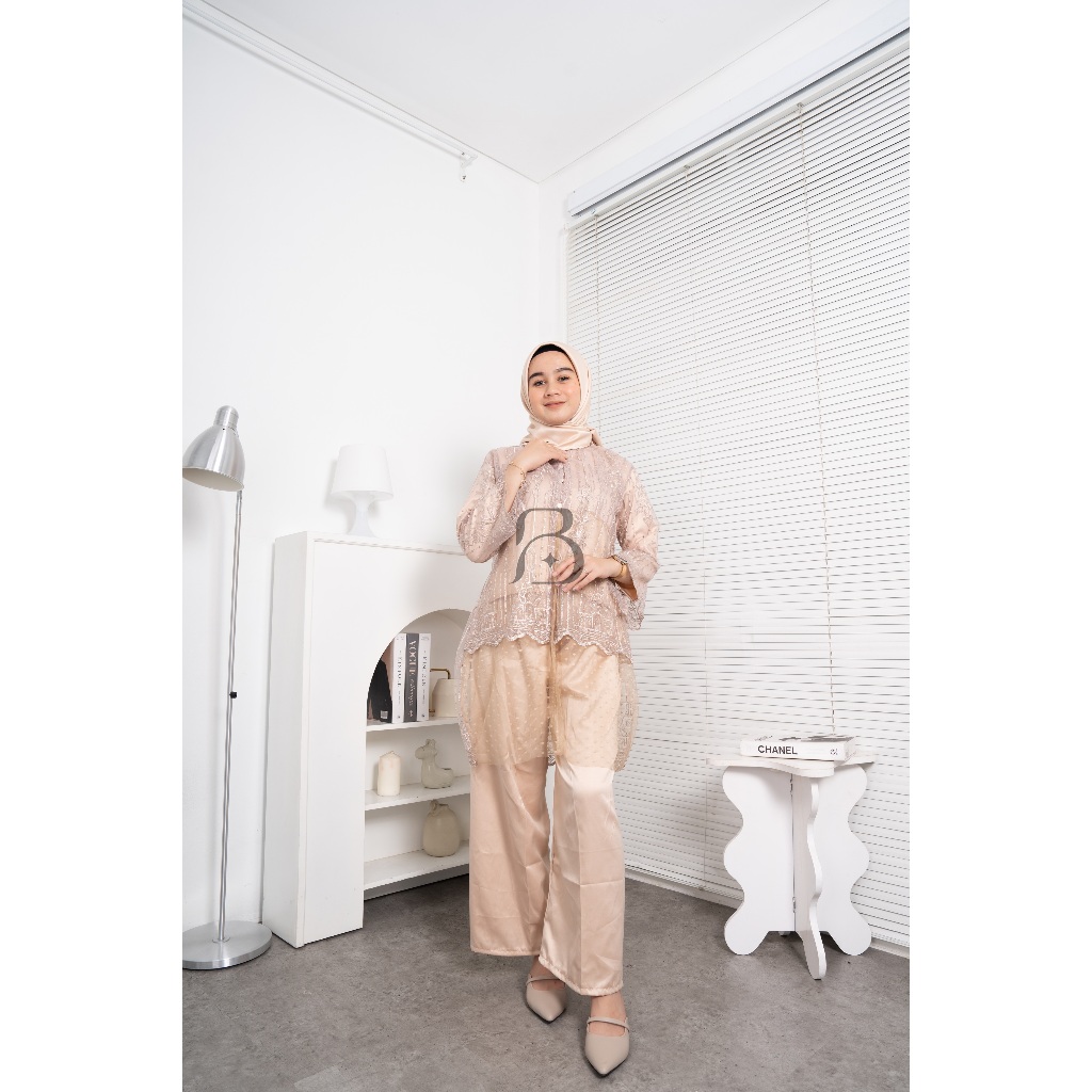 ADARA SETCEL WANITA SIMPEL FREE HIJAB OUTFIT KONDANGAN BAJU BRIDESMAID WISUDA SETELAN CELANA BAHAN S