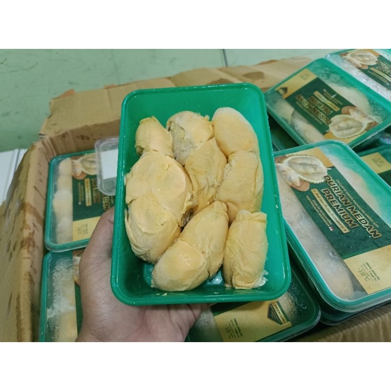 

Frozen durian medan premium box hijau 500gr
