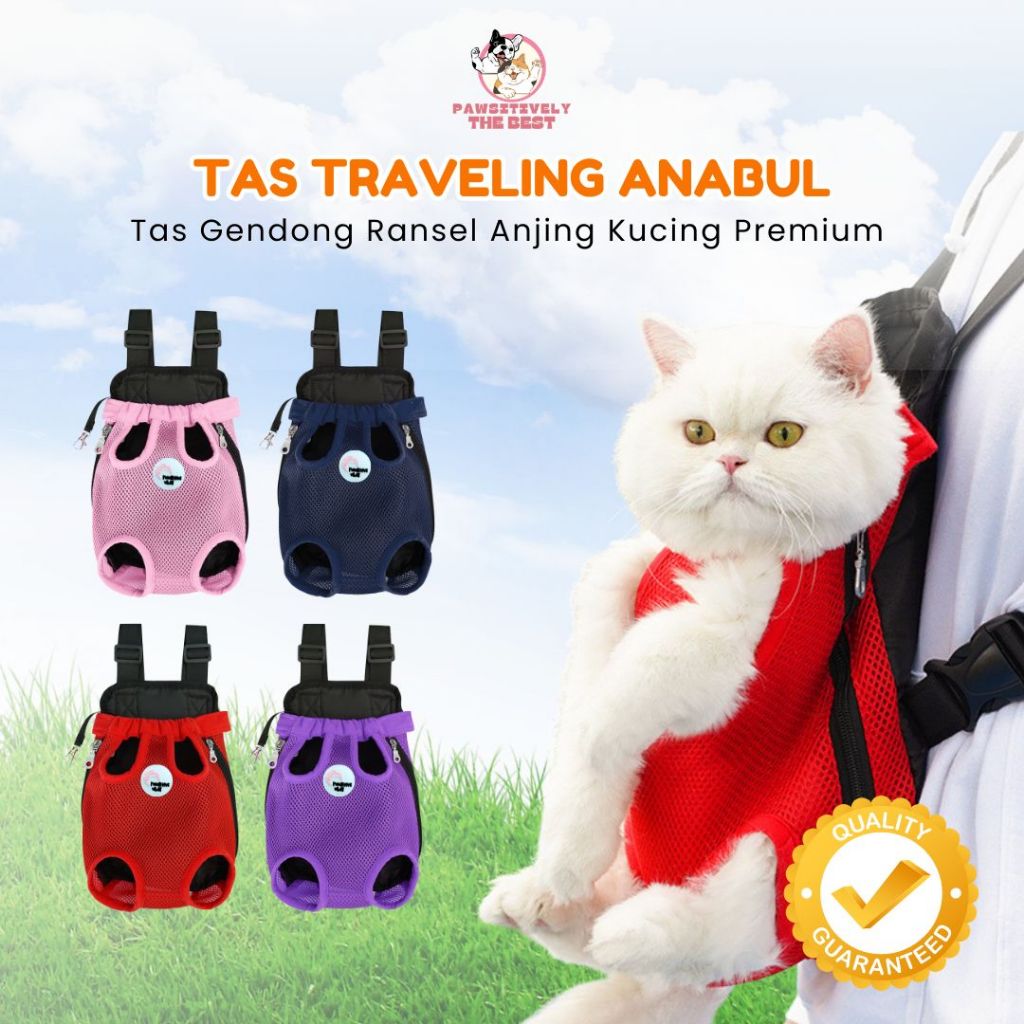Tas Travelling Gendongan Kucing Anjing - Pet Carrier Bag Praktis Amaan