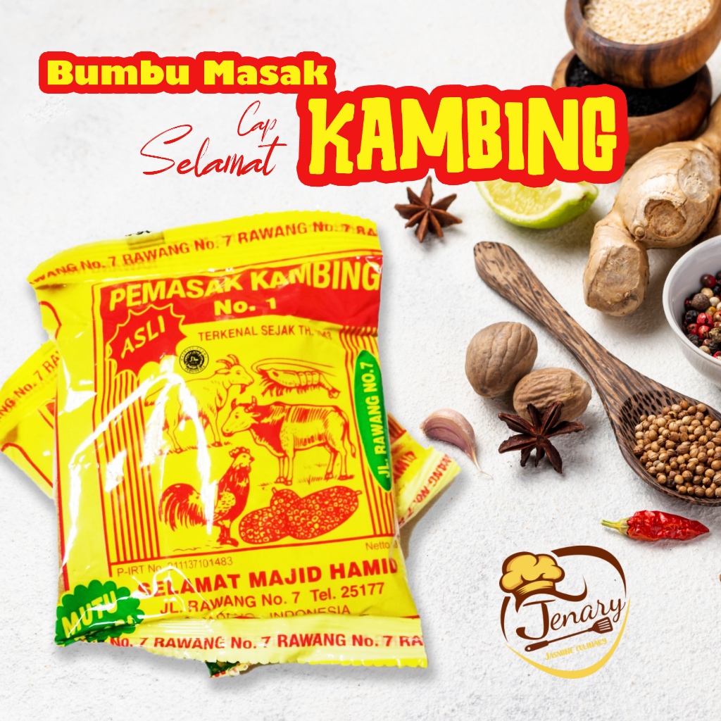 Bumbu Masak Kambing Cap Selamat 40g Bumbu Pemasak Gulai Kambing Selamat Majid Hamid