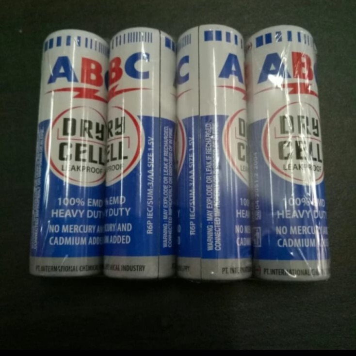 Batu baterai AA A2 ABC Biru batre Abc kecil