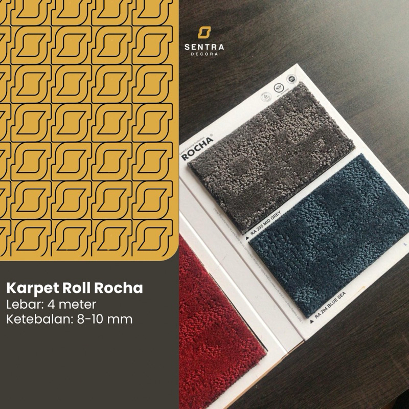 Karpet Roll Rocha Motif - Karpet Roll Lantai / Karpet Roll Abstrak / Karpet Best Price