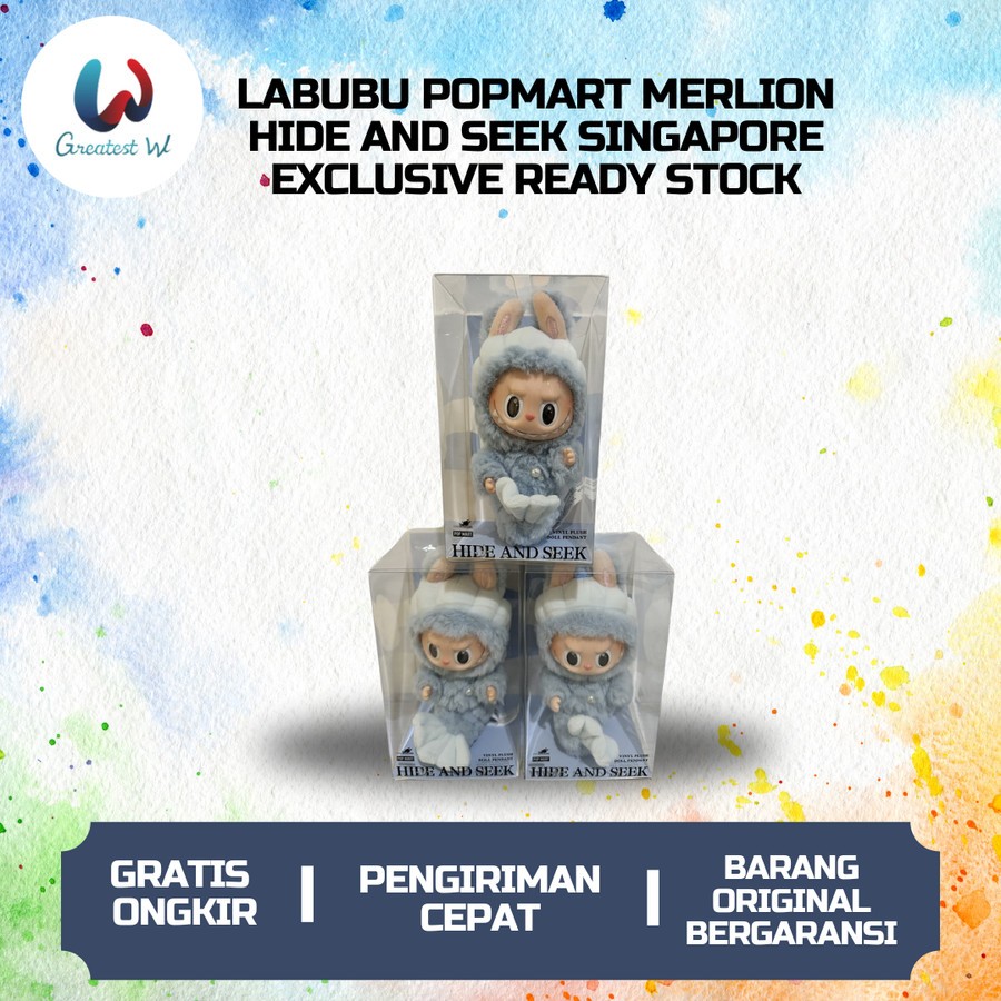 Labubu Popmart Merlion Hide and Seek Singapore Exclusive Original