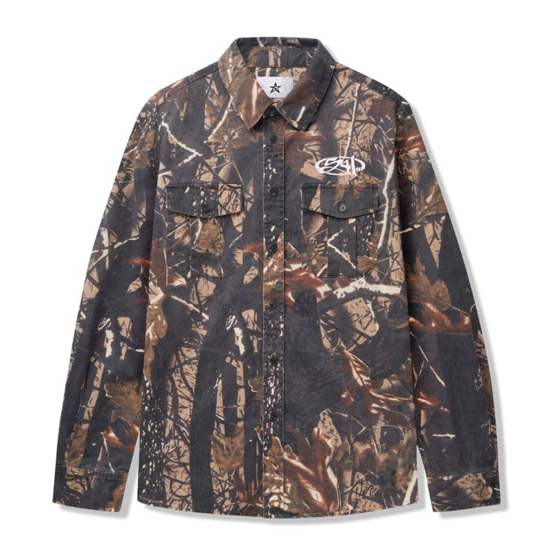 Sai - Amara Oak Camo Work Jacket Boxy Canvas Outer Shirt