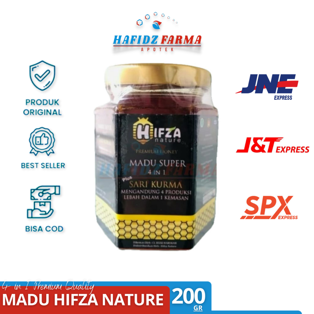 

Hifza Nature 4 in 1 | Madu 4 in 1 Menyehatkan Tubuh 200 gr - Apotek Hafidz Farma