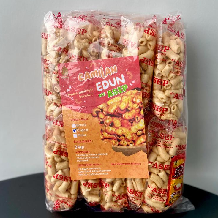 

Snack Camilan Edun Makaroni Ny.Asep Cemilan Pedas Asin