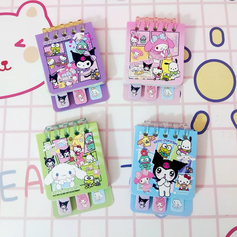 

Notebook mini karakter san*rio isi 60 pcs kuromi cinamoroll melody